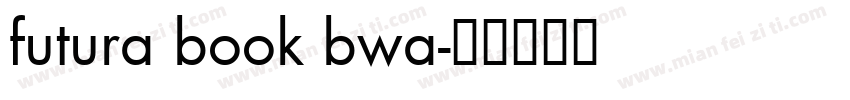 futura book bwa字体转换